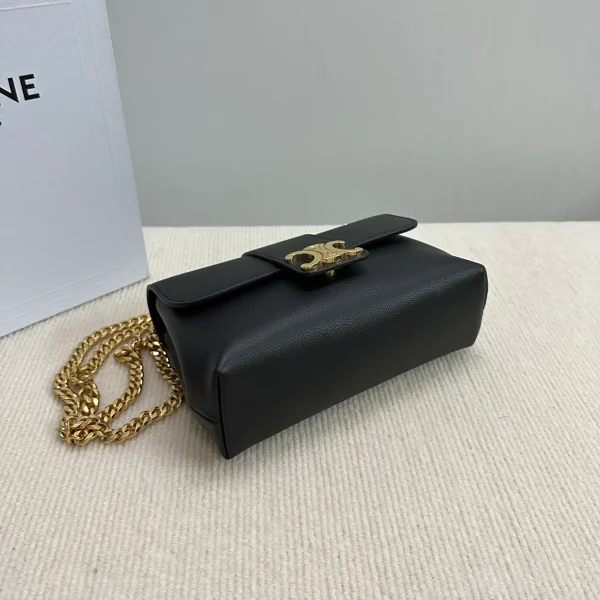 高仿CELINE-賽琳 TRIOMPHE牛皮斜挎包 - 雙主隔層設計 羊皮革襯裏-116593：圖片 6