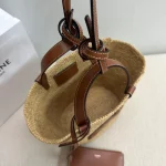高仿CELINE-賽琳 手工編織牛皮革包邊手提肩背包-115802：圖片 9