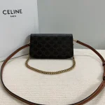 高仿CELINE-賽琳 TRIOMPHE CANVAS迷你手袋 - 多功能時尚智能手機包-10L972：圖片 3