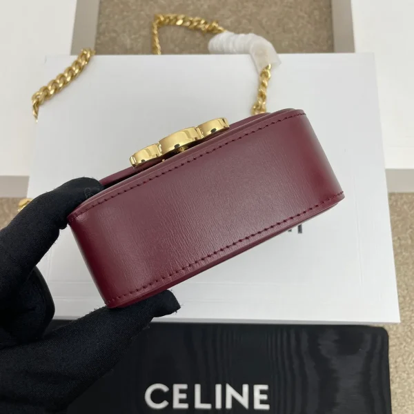 高仿CELINE-賽琳 迷你TRIOMPHE牛皮斜挎手袋-10L843：圖片 5