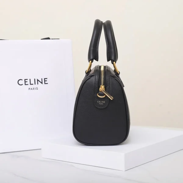 高仿CELINE-賽琳 金色飾面牛皮革多功能手提斜挎包-113773：圖片 4