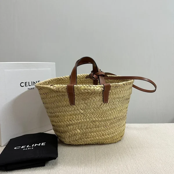 高仿CELINE-賽琳 手工棕櫚葉牛皮革時尚手提包-113832：圖片 3
