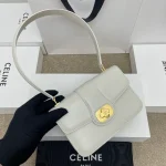 高仿CELINE-賽琳 TRIOMPHE壓印旋轉鎖扣牛皮手提包-121423：圖片 2