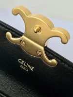 高仿CELINE-賽琳 金色TRIOMPHE按扣迷你牛皮手袋-10I513：圖片 10