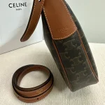 高仿CELINE-賽琳 多功能標誌印花牛皮包邊斜挎肩背包-117252：圖片 6