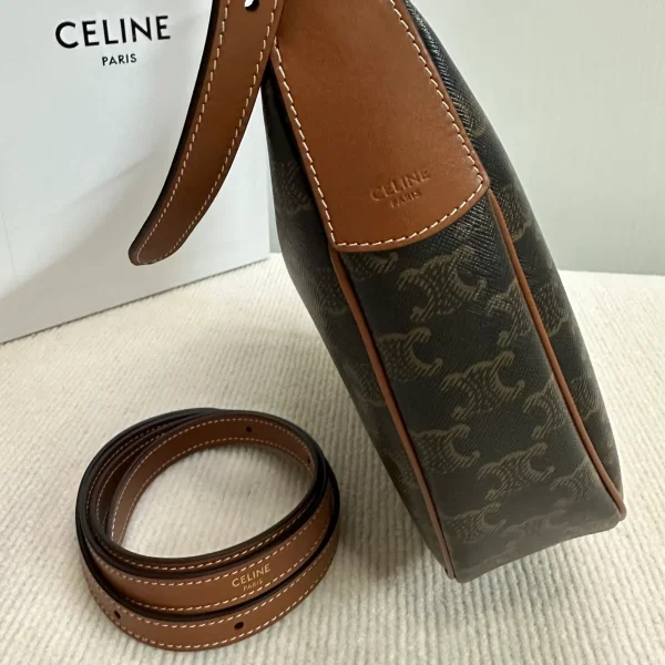 高仿CELINE-賽琳 多功能標誌印花牛皮包邊斜挎肩背包-117252：圖片 6