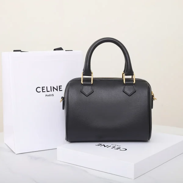 高仿CELINE-賽琳 金色飾面牛皮革多功能手提斜挎包-113773：圖片 5