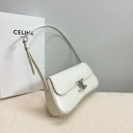 高仿CELINE-賽琳 TRIOMPHE 銀色飾面牛皮革肩背-115533：圖片 4