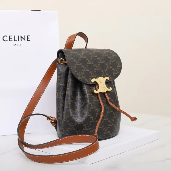 高仿CELINE-賽琳 Saint Laurent TRIOMPHE CANVAS 多功能印花背包-118702：圖片 3