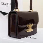 高仿CELINE-賽琳 TRIOMPHE 牛皮革手提肩背包 - 經典鎖扣設計-118053：圖片 8