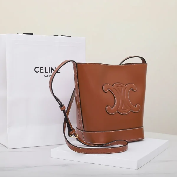 高仿CELINE-賽琳 復古牛皮革斜挎包 - 多功能便攜設計-113783：圖片 3