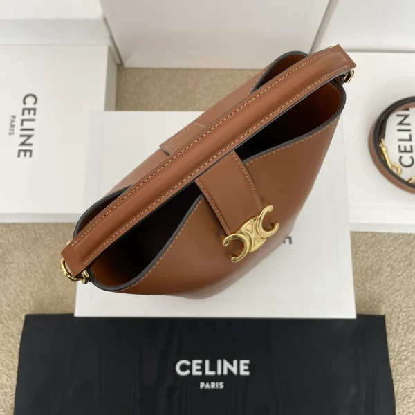 高仿CELINE-賽琳 TRIOMPHE磁扣牛皮手提斜挎包-119173：圖片 5