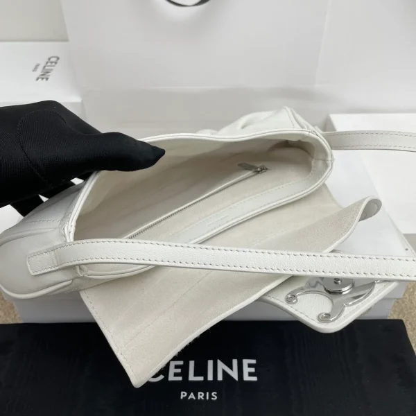高仿CELINE-賽琳 簡約時尚銀色飾面牛皮革手提-119883：圖片 10