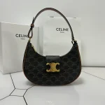 高仿CELINE-賽琳 Saint Laurent TRIOMPHE CANVAS 金色印花肩背包-114492：圖片 2