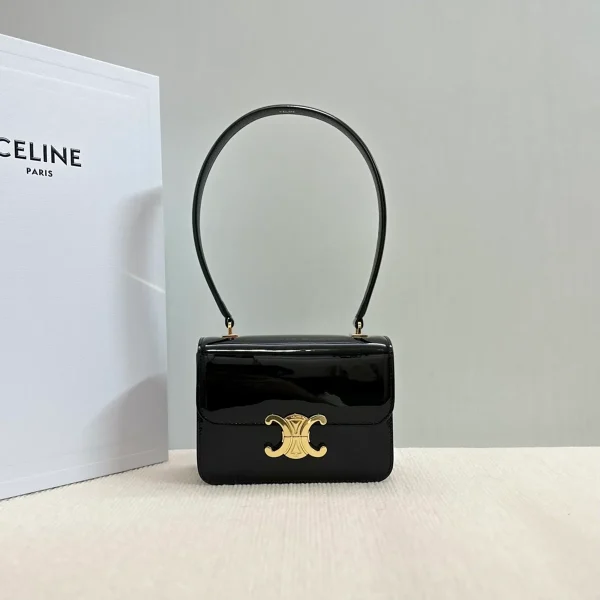 高仿CELINE-賽琳 經典TRIOMPHE鎖扣牛皮手提肩背包-118053：圖片 2