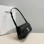 高仿CELINE-賽琳 TRIOMPHE 銀色飾面牛皮革肩背包-115533：圖片 4