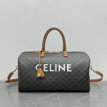 高仿CELINE-賽琳 經典牛皮革包邊印花手提斜挎包-191482：圖片 2