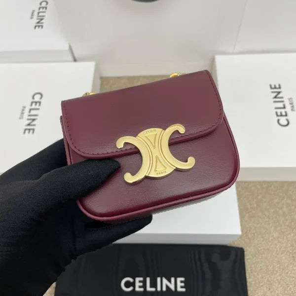 高仿CELINE-賽琳 迷你TRIOMPHE牛皮斜挎手袋-10L843：圖片 2