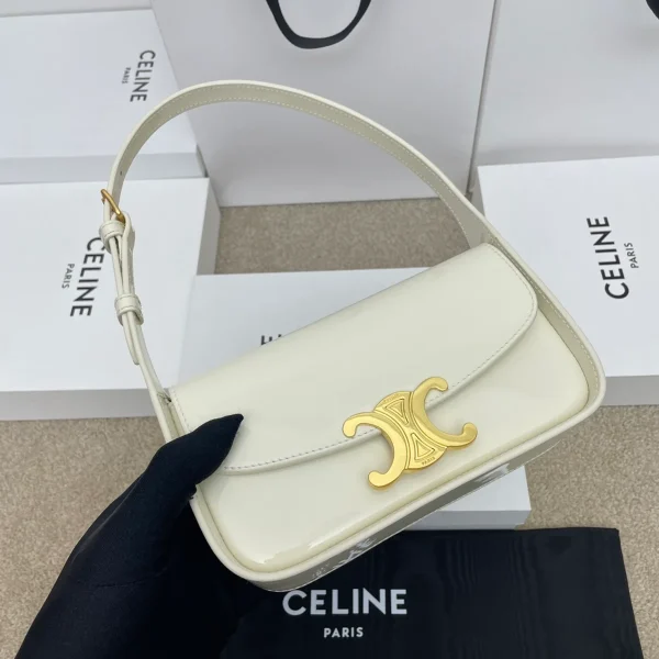 高仿CELINE-賽琳 經典TRIOMPHE牛皮革手提肩背包-118313：圖片 2