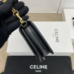 高仿CELINE-賽琳 迷你TRIOMPHE鎖扣牛皮手袋 - 多功能時尚隨身包-10L973：圖片 4
