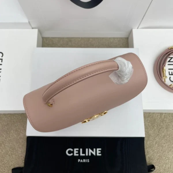 高仿CELINE-賽琳 經典TRIOMPHE鎖扣牛皮手提斜挎包-118113：圖片 6