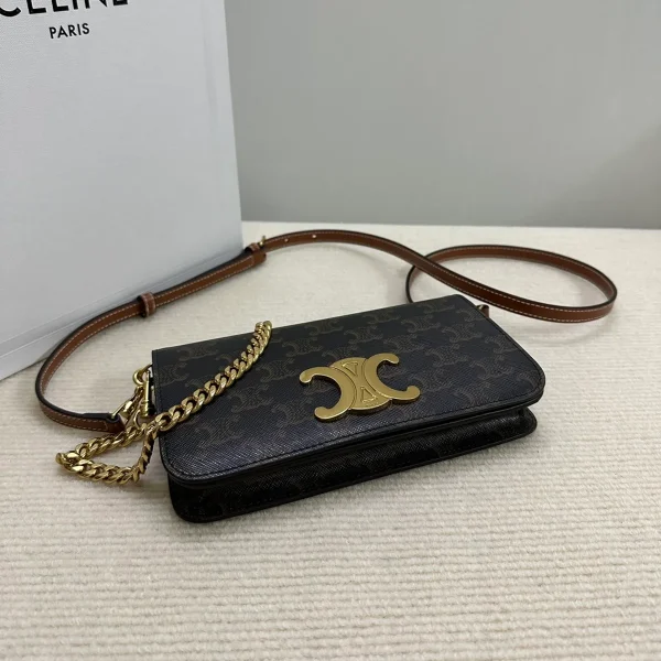 高仿CELINE-賽琳 TRIOMPHE CANVAS迷你手袋 - 多功能時尚智能手機包-10L972：圖片 7