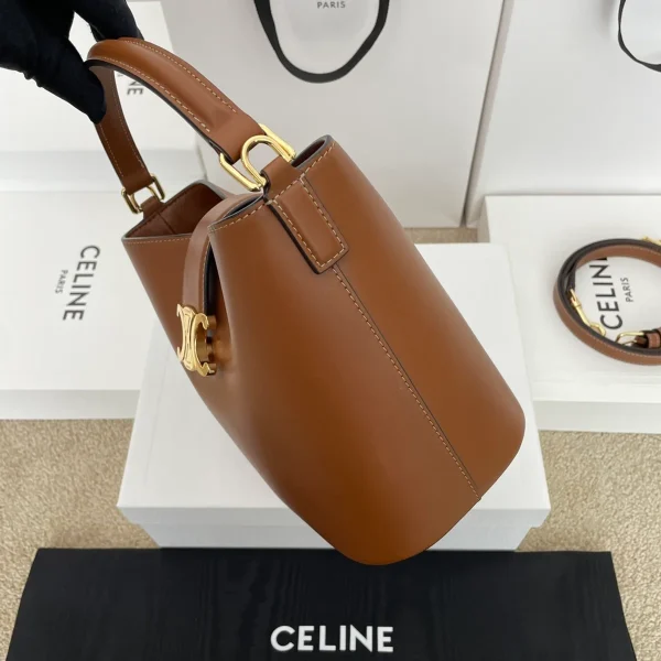 高仿CELINE-賽琳 TRIOMPHE磁扣牛皮手提斜挎包-119173：圖片 3