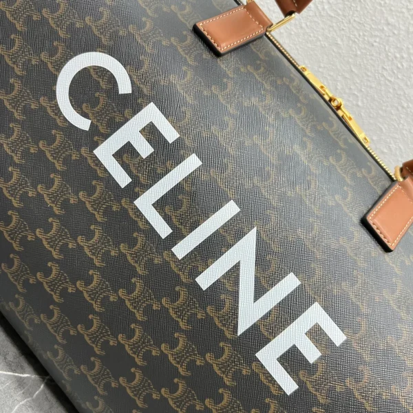 高仿CELINE-賽琳 經典牛皮革包邊印花手提斜挎包-191482：圖片 6