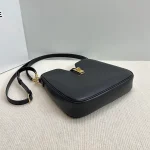 高仿CELINE-賽琳 復古牛皮旋轉鎖扣手提斜挎包-120693：圖片 5