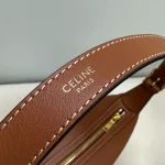 高仿CELINE-賽琳 金色飾面牛皮革肩背包-114713：圖片 8