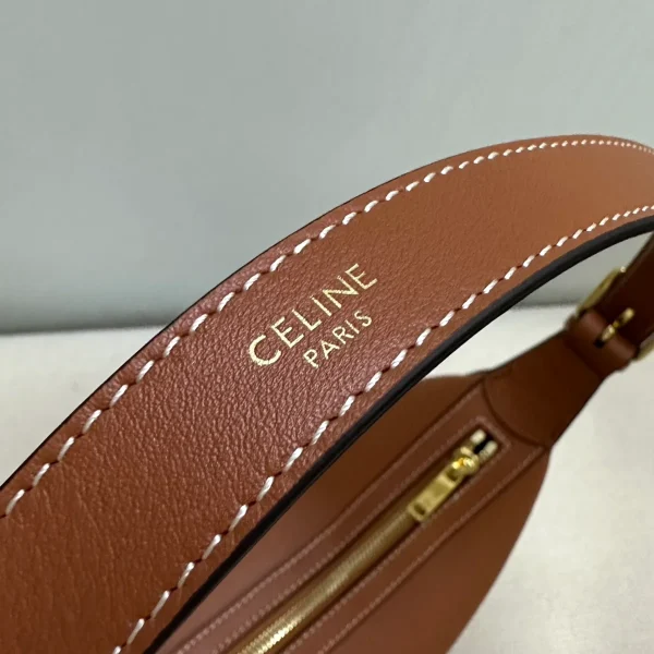 高仿CELINE-賽琳 金色飾面牛皮革肩背包-114713：圖片 8