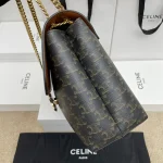 高仿CELINE-賽琳 經典TRIOMPHE標誌印花牛皮斜挎包-118222：圖片 4