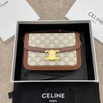 高仿CELINE-賽琳 TRIOMPHE 牛皮革斜挎包 - 時尚多功能肩背包-188882：圖片 10