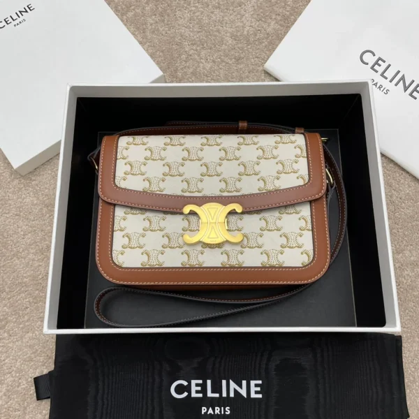高仿CELINE-賽琳 TRIOMPHE 牛皮革斜挎包 - 時尚多功能肩背包-188882：圖片 10