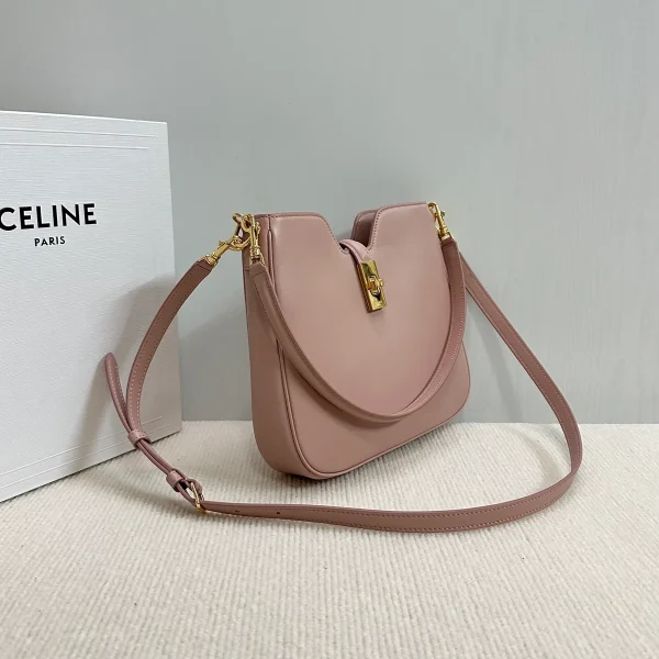 高仿CELINE-賽琳 經典牛皮旋轉鎖扣多功能手提斜挎包-120693：圖片 3
