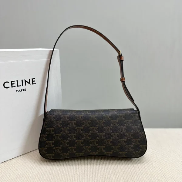 高仿CELINE-賽琳 TRIOMPHE金屬鎖扣羊皮革肩背包-115532：圖片 3