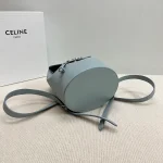 高仿CELINE-賽琳 TRIOMPHE磁扣抽繩皮革包 - 多背法時尚手袋-118703：圖片 5