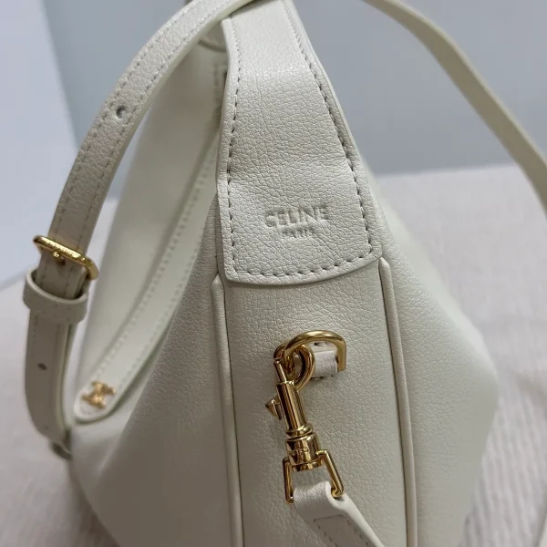 高仿CELINE-賽琳 金色牛皮革多功能手提斜挎包-120723：圖片 8