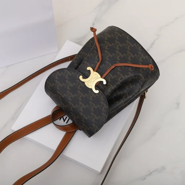 高仿CELINE-賽琳 Saint Laurent TRIOMPHE CANVAS 多功能印花背包-118702：圖片 6