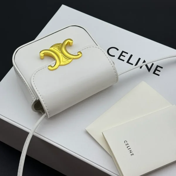 高仿CELINE-賽琳 經典牛皮迷你手袋 - TRIOMPHE按扣設計 多背法時尚配飾-10I513：圖片 5