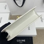 高仿CELINE-賽琳 TRIOMPHE壓印旋轉鎖扣牛皮手提包-121423：圖片 5