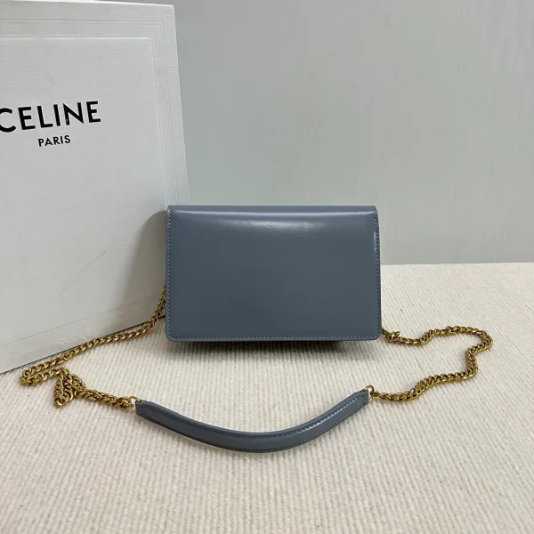 高仿CELINE-賽琳 迷你牛皮TRIOMPHE金屬扣手袋 - 多背法時尚斜挎包-10L033：圖片 3