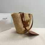 高仿CELINE-賽琳 手工編織牛皮革包邊肩背包-114342：圖片 6