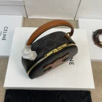 高仿CELINE-賽琳 迷你牛皮革包邊標誌印花手袋 - 多背法時尚配飾-10K642：圖片 7