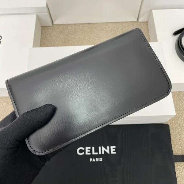 高仿CELINE-賽琳 迷你TRIOMPHE鎖扣牛皮手袋 - 多功能時尚隨身包-10L973：圖片 3