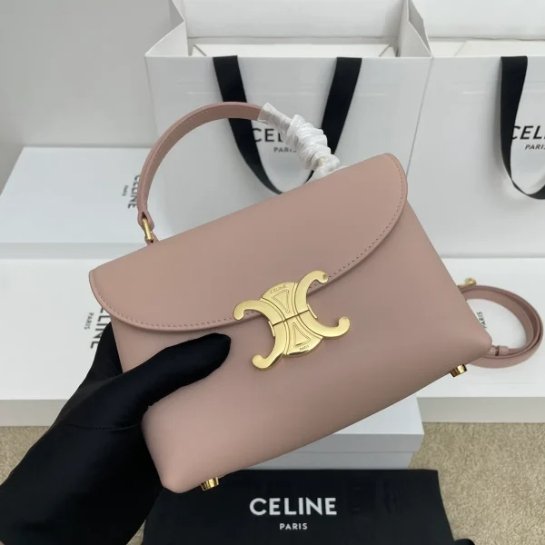 高仿CELINE-賽琳 經典TRIOMPHE鎖扣牛皮手提斜挎包-118113：圖片 2