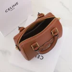 高仿CELINE-賽琳 金色飾面牛皮革多功能手提斜挎包-113773：圖片 10