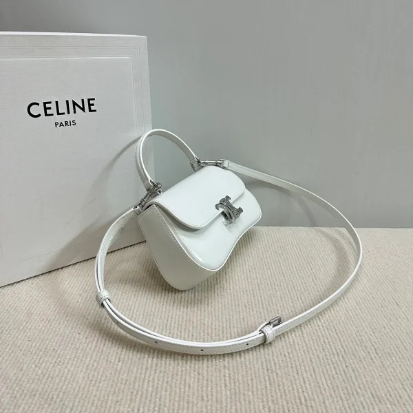 高仿CELINE-賽琳 經典牛皮革TRIOMPHE按扣手提斜挎包-119533：圖片 4