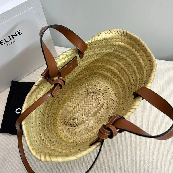 高仿CELINE-賽琳 手工棕櫚葉牛皮革時尚手提包-113832：圖片 7