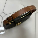 高仿CELINE-賽琳 Saint Laurent TRIOMPHE CANVAS 金色印花肩背包-114492：圖片 8